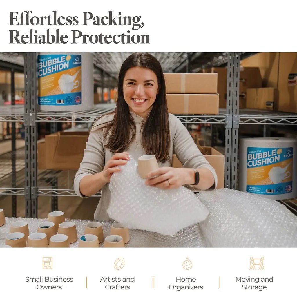 Bubble cushion for Packing & Moving - 12" Width X 175 FT - Bubble cushion for Moving, Extra Protection for Shipping, Packaging Boxes & Mailers, Perforated Every 12 IN, Clear Cushioning Wrap - North State Signs & Printing