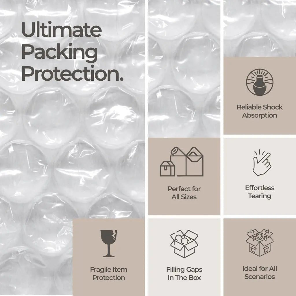Bubble cushion for Packing & Moving - 12" Width X 175 FT - Bubble cushion for Moving, Extra Protection for Shipping, Packaging Boxes & Mailers, Perforated Every 12 IN, Clear Cushioning Wrap - North State Signs & Printing