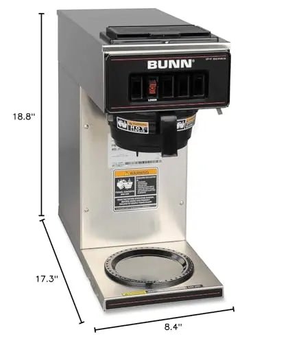 BUNN 13300.0001 VP17 - 1SS, Pourover Coffee Brewer with 1 - Warmer, Coffee Maker, Stainless Steel, Silver, Standard - North State Signs & Printing