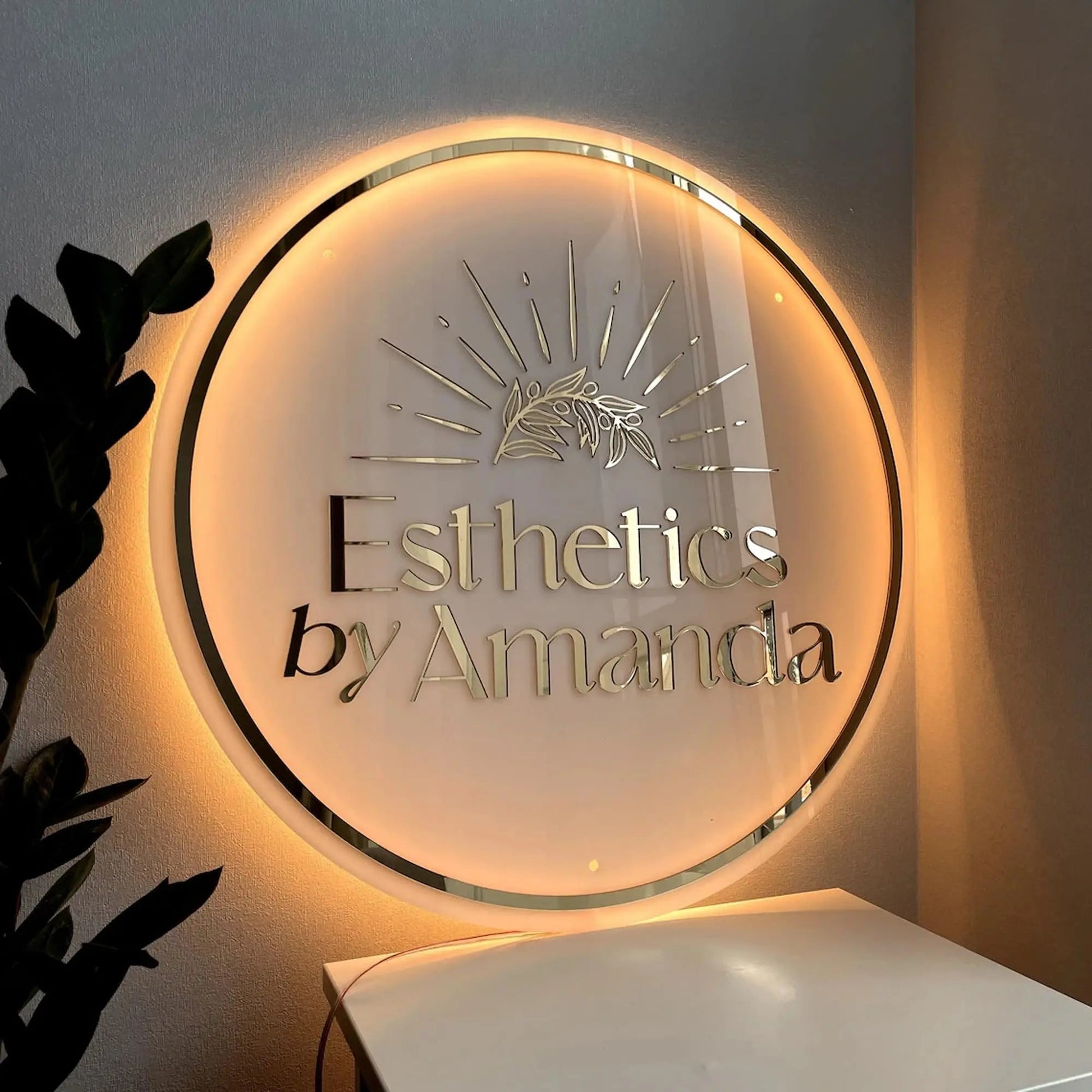 Business Logo Neon Sign, Acrylic Backlit Illuminated Neon Sign, Metal Acrylic Business Sign, Personalized LED Logo Customize Logo for Company, Shops, Offices, Studio Sign - North State Signs & Printing