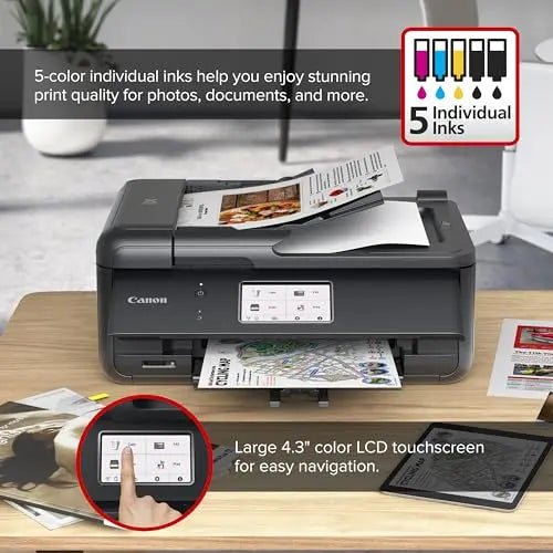 Canon PIXMA TR8620a - All - in - One Printer Home Office|Copier|Scanner|Fax|Auto Document Feeder | Photo, Document | Airprint (R), Android, Black, Works with Alexa - North State Signs & Printing