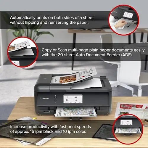 Canon PIXMA TR8620a - All - in - One Printer Home Office|Copier|Scanner|Fax|Auto Document Feeder | Photo, Document | Airprint (R), Android, Black, Works with Alexa - North State Signs & Printing