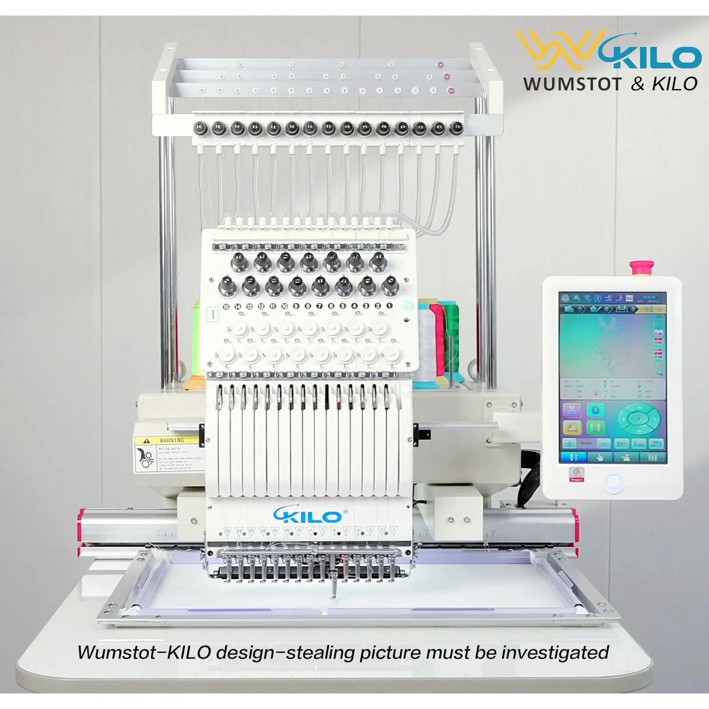 CH1501 Embroidery Machine 15 Needle: Commercial Digital Hat Embroidery Machine Kit with Stand - 13"x20" Embroidery Area 1200 SPM Max Speed, 10" Touch Screen, Wifi, USB for 3D Cap, Shirt and More - North State Signs & Printing