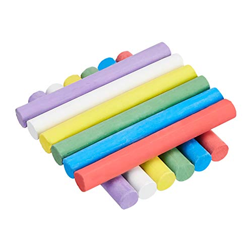 Amazon Basics Dustless Chalk with Eraser Assorted 24 Pack - Chalk