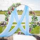Chiffon Wedding Arch Draping Fabric Light Blue 6 Panels 6 Yards Long Romantic Curtain Backdrops for Baby Shower Party Decorations - North State Signs & Printing