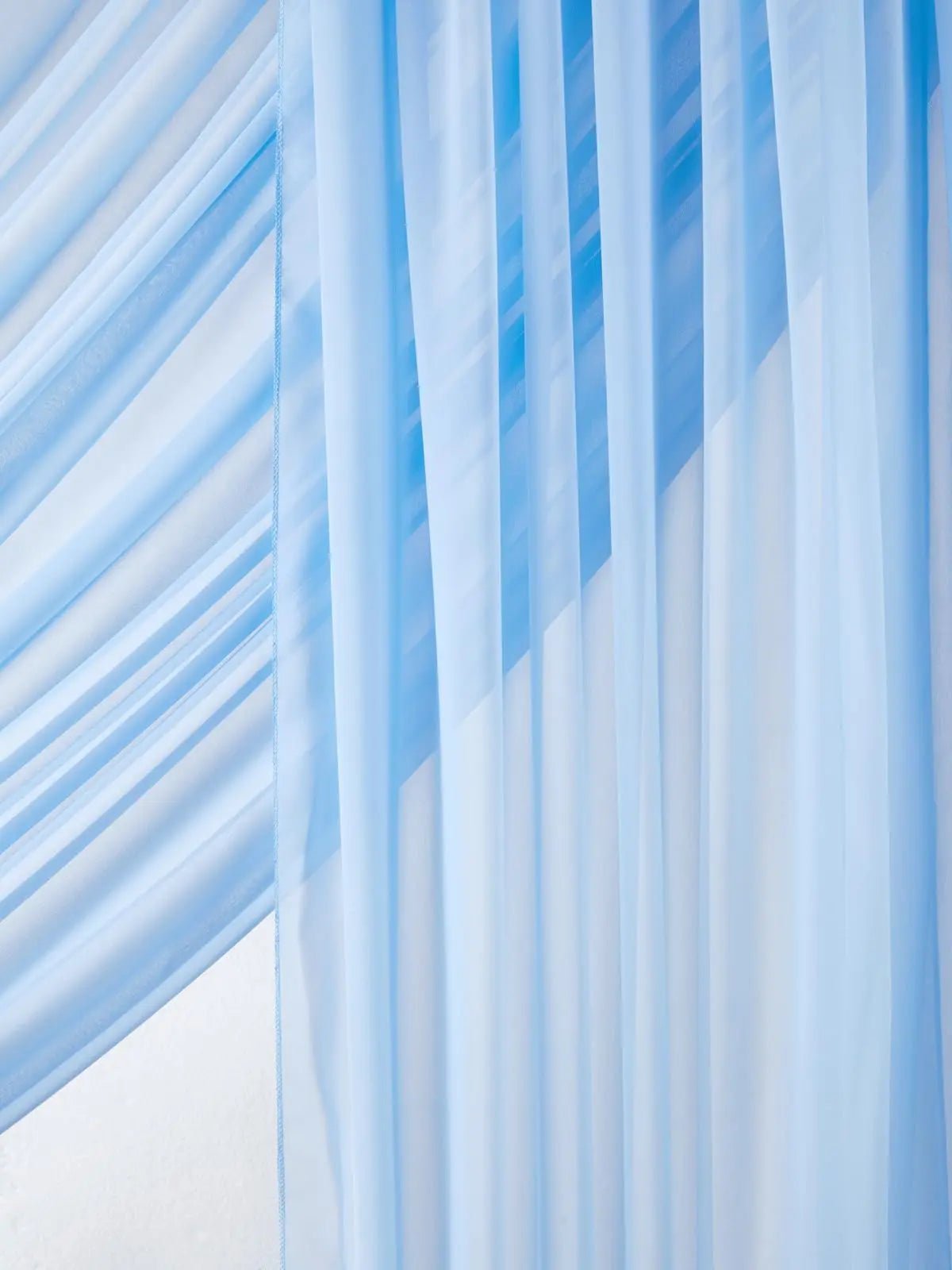 Chiffon Wedding Arch Draping Fabric Light Blue 6 Panels 6 Yards Long Romantic Curtain Backdrops for Baby Shower Party Decorations - North State Signs & Printing