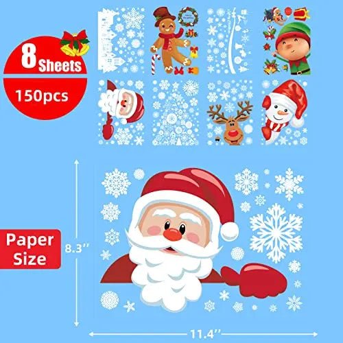 Christmas Decorations - Christmas Window Clings Christmas Decorations Indoor Christmas Decorations Clearance Snowflakes Christmas Window Decorations Stickers for Home Office Classroom - North State Signs & Printing