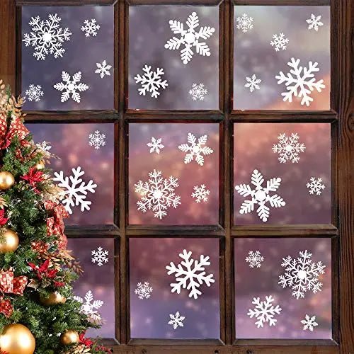Christmas Window Clings Snowflakes Window Decals - North State Signs & Printing