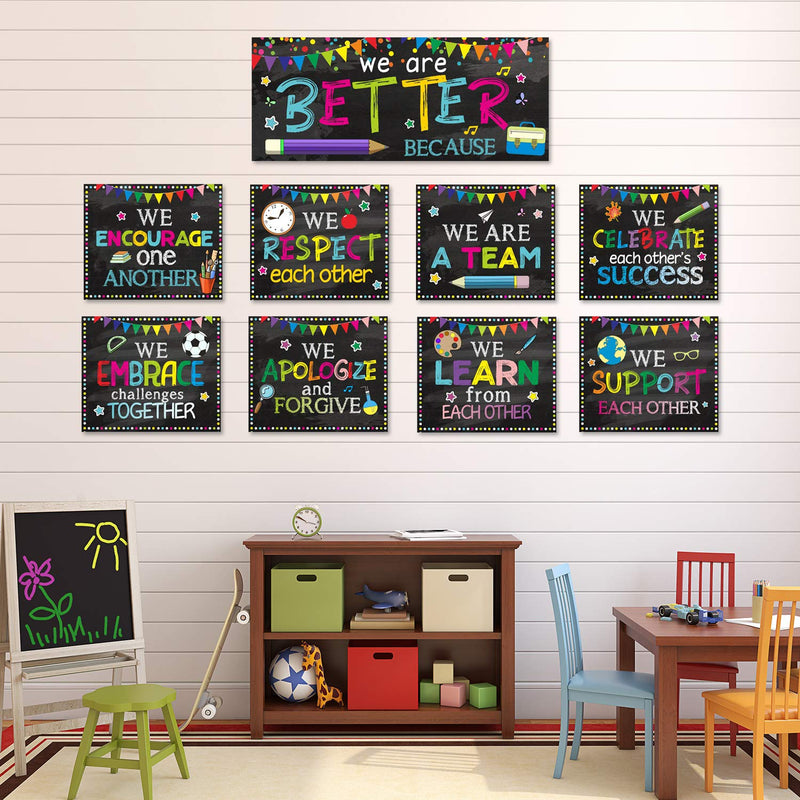 chiazllta Classroom Decorations Bulletin Board Poster Banner Set Classroom Party Supplies for Kindergarten Pre-School