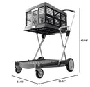 CLAX® The Original, Made in Germany, Multi use Functional Collapsible Carts, Mobile Folding Trolley, Shopping cart with Storage Crate, Platform Truck (Grey) - North State Signs & Printing