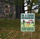 Clean Up After Your Dog Signs 2 Pack 12"x9" with Metal Stake, No Pooping Dog Signs for Yard, Pick Up After Your Dog Signs - North State Signs & Printing