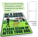 Clean Up After Your Dog Signs 2 Pack 12"x9" with Metal Stake, No Pooping Dog Signs for Yard, Pick Up After Your Dog Signs - North State Signs & Printing