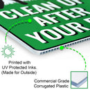 Clean Up After Your Dog Signs with Metal H - Stake - No Poop Zone for Your Lawn - Pick Up Signs Authority 12"x9" After Your Pooch with Ease - Durable Yard Signage Solution to Maintain a Pristine Yard - North State Signs & Printing