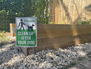 Clean Up After Your Dog Signs with Metal H - Stake - No Poop Zone for Your Lawn - Pick Up Signs Authority 12"x9" After Your Pooch with Ease - Durable Yard Signage Solution to Maintain a Pristine Yard - North State Signs & Printing