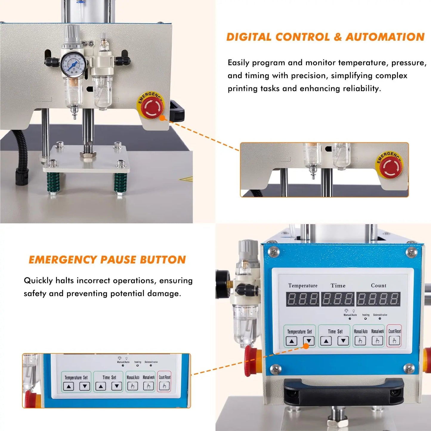 Commercial Heat Press Machine,16x24 Pneumatic Sliding Dual Platen Large Heat Press with Infrared Positioning, Sublimation Transfer Machine, DTF Heat Press Machine for T Shirts - North State Signs & Printing