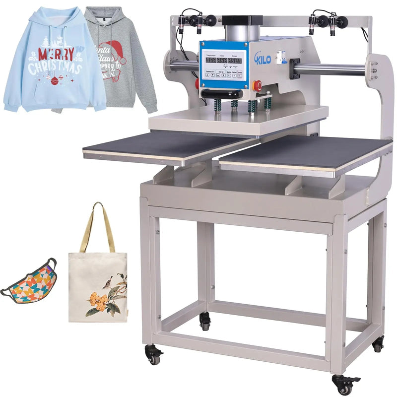 Commercial Heat Press Machine,16x24 Pneumatic Sliding Dual Platen Large Heat Press with Infrared Positioning, Sublimation Transfer Machine, DTF Heat Press Machine for T Shirts - North State Signs & Printing