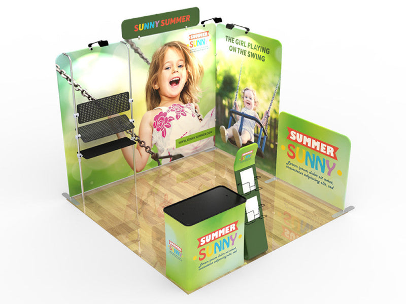 10X10 Conference Trade Show Booth Design 7 - Custom Booth O - Conference Trade Show Displays