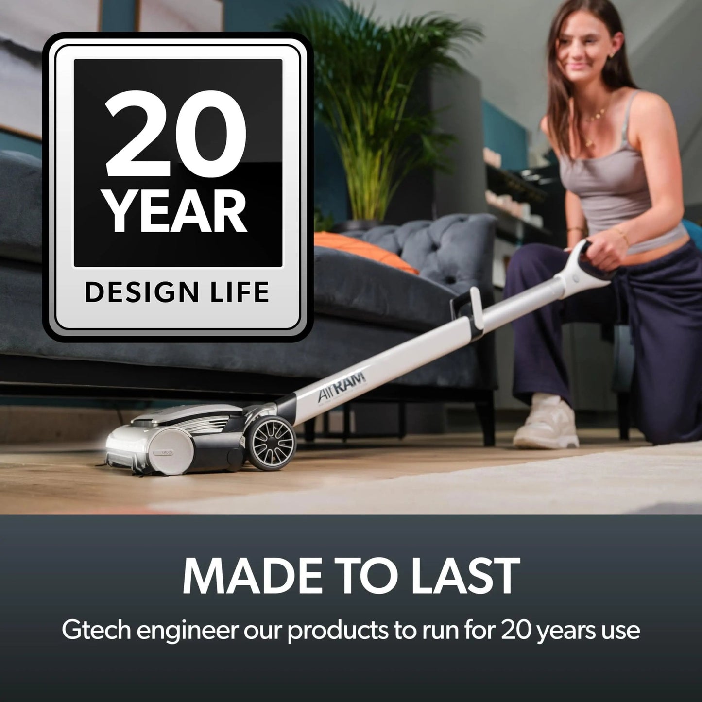 Cordless Vacuum Cleaner with Anti - Hair Wrap Bar, Gtech AirRam 3, Dual Edge - Clean Brushes - Perfect for Carpet and Hardwood Floors - Rechargeable 22v Li - ion Battery - Lightweight (8 lbs.) - North State Signs & Printing