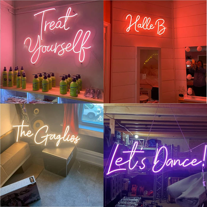 Custom Neon Signs for Wall Decor CUSTOMNEON Personalized Neon Signs Customizable for Wedding Birthday Prom Party Custom