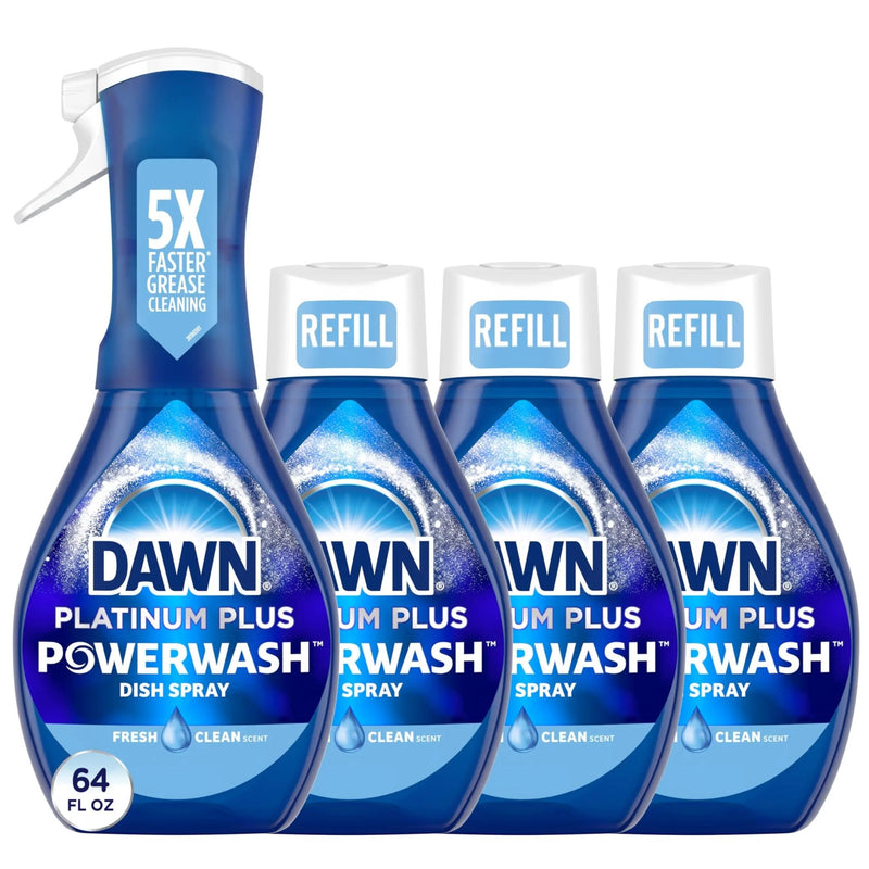 Dawn Platinum Dish Spray Powerwash Dish Spray, Dish Soap Liquid, Fresh Scent Bundle - North State Signs & Printing
