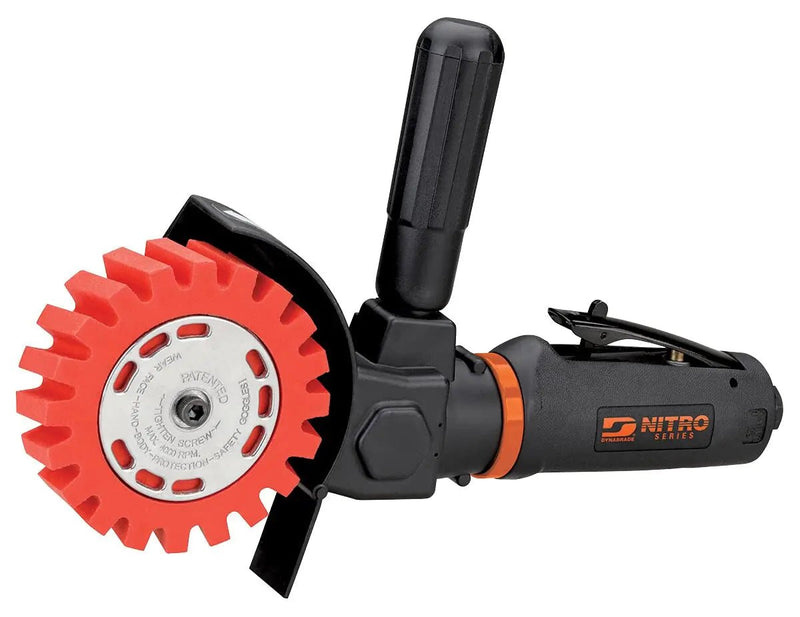 Decal Pinstripe Removal Tool | Dynabrade (NZ1) NitroZip Surface Conditioning / Right Angle, 0.5 hp 3500 RPM Pneumatic Motor | For Use with Eraser and Wire Wheels - North State Signs & Printing