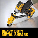 DEWALT Metal Shear/Cutter Drill Attachment, Impact Ready, 360 Degree Pivoting Head, Cuts 18GA Material (DWASHRIR)(Yellow, Black) - North State Signs & Printing