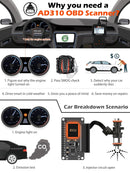 Diagnostic Scan Tool, Engine Code Reader, Ancel AD310 Classic Enhanced Universal OBD II Scanner Car Engine Fault Code Reader CAN Diagnostic Scan Tool, Read and Clear Error Codes for 1996 or Newer OBD2 Protocol Vehicle (Black) - North State Signs & Printing