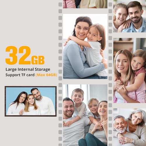 Dragon Touch Large Digital Picture Frame 21.5 inch Screen WiFi Digital Photo Frame Display 32GB Storage Auto-Rotate