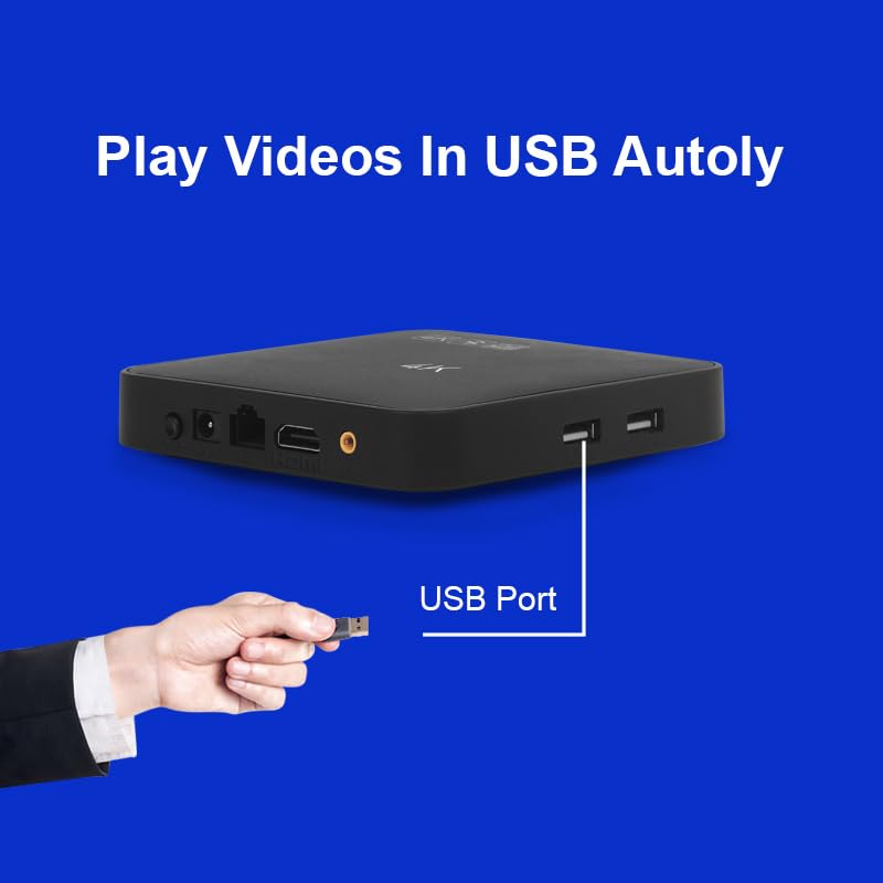 Lunzn Smart Digital Signage Player with non-subscription CMS Software 7x24 Stable Auto Play Make TV Set Become LCD