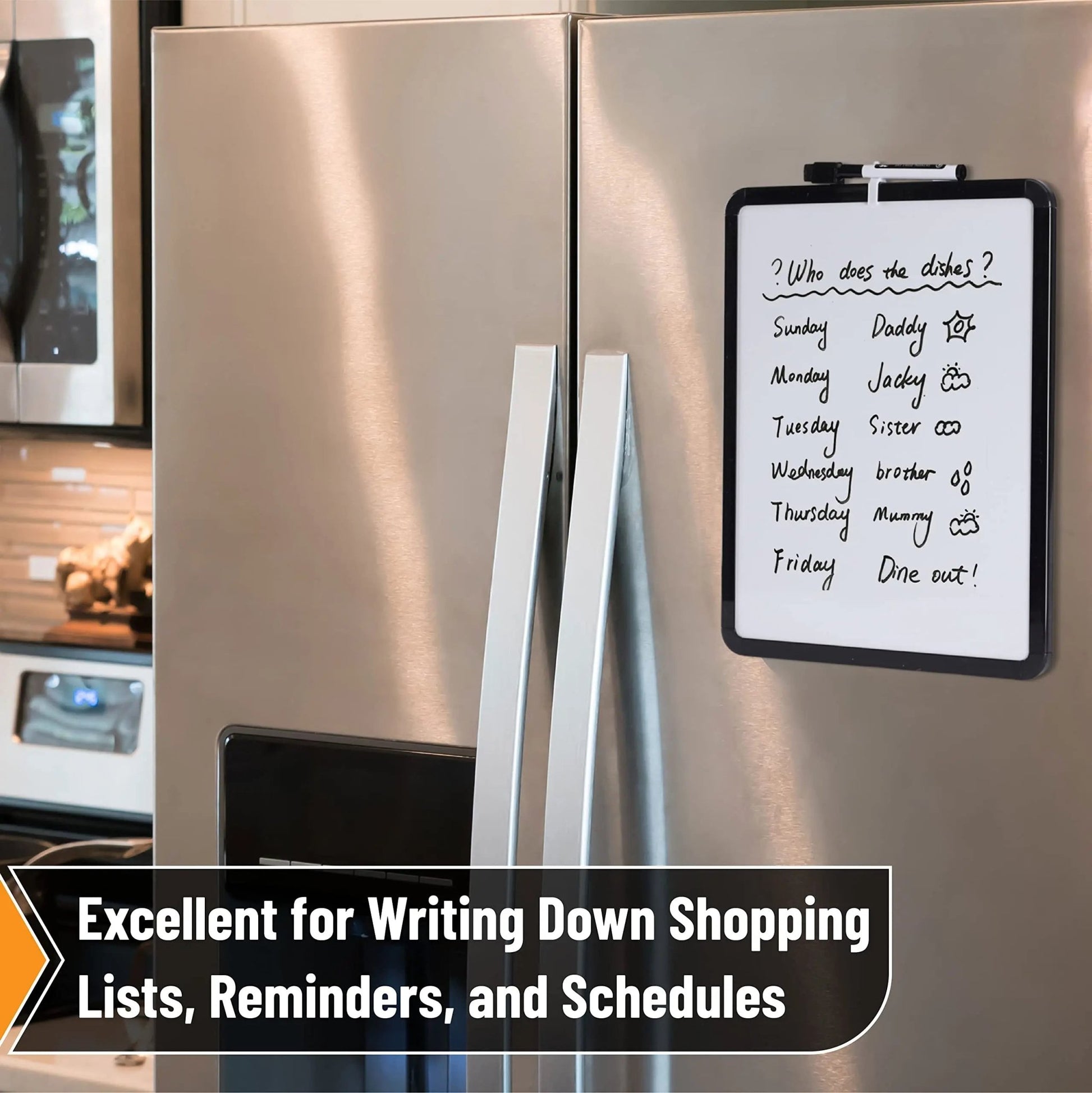 Dry Erase Board, 14” x 11” with a Black Dry Erase Marker, Small Mini White Board for Kids, Mr. Pen - Dry Students - North State Signs & Printing