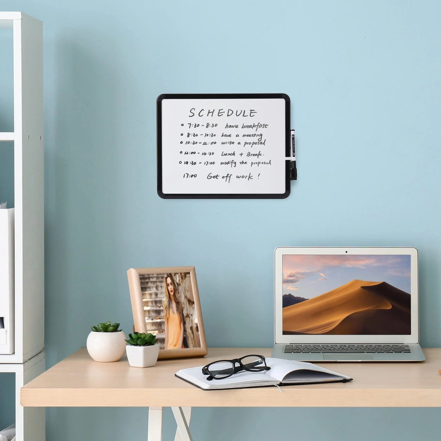 Dry Erase Board, 14” x 11” with a Black Dry Erase Marker, Small Mini White Board for Kids, Mr. Pen - Dry Students - North State Signs & Printing