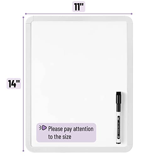 Mr. Pen- Dry Erase Board 14” x 11” with a Black Dry Erase Marker Small Mini White Board for Kids Students - Dry