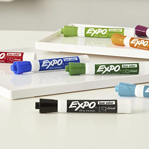 EXPO Low Odor Dry Erase Markers Chisel Tip Black 36 Count - Markers