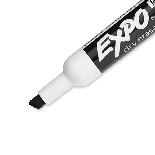 EXPO Low Odor Dry Erase Markers Chisel Tip Black 36 Count - Markers