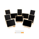 DSTELIN 10 Pack Mini Chalkboards Signs with Easel Stand, Small Rectangle Chalkboards Blackboard, Wood Place Cards for Weddings, Birthday Parties, Message Board Signs and Event Decoration - North State Signs & Printing