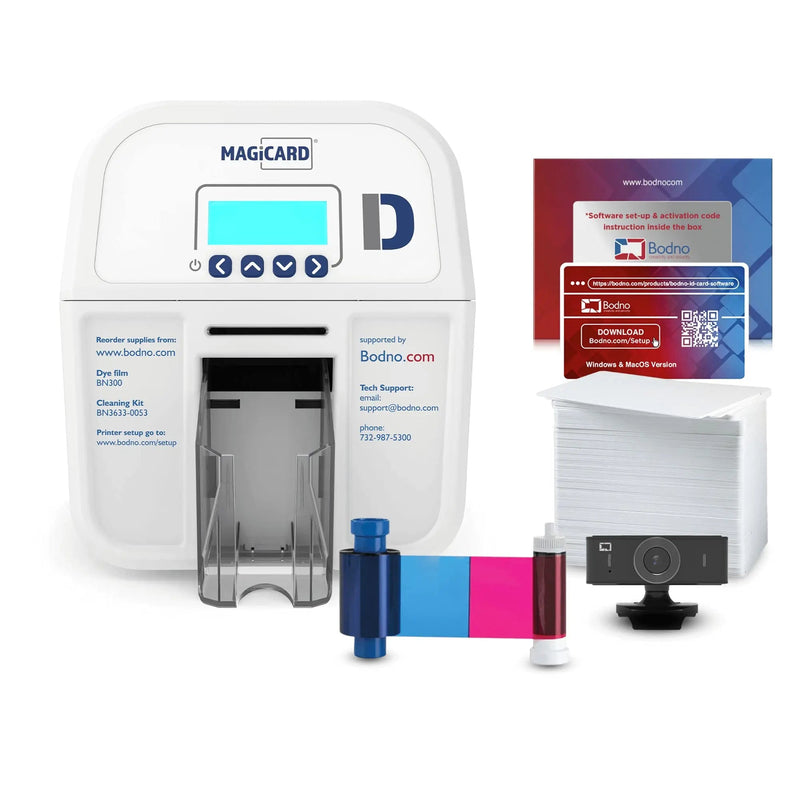 Dual Sided ID Card Printer Bodno Magicard D & Complete Supplies Package ID Software - Bronze Edition - North State Signs & Printing