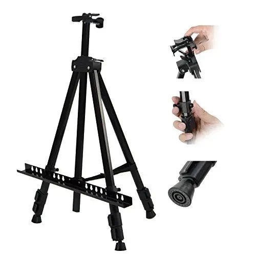 Easel Stand for Painting - Adjustable Height Painting Easel with Bag - Tabletop Art Easel for Painting Canvas Stand, Poster Stand & Wedding Signs Stand - Metal Tripod - 21x66 inches - North State Signs & Printing