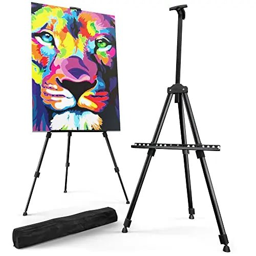 Easel Stand for Painting - Adjustable Height Painting Easel with Bag - Tabletop Art Easel for Painting Canvas Stand, Poster Stand & Wedding Signs Stand - Metal Tripod - 21x66 inches - North State Signs & Printing