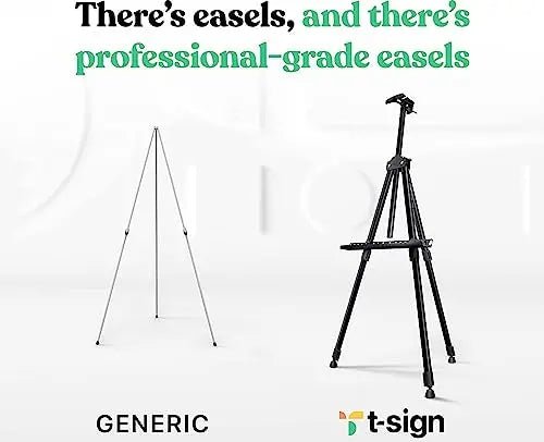 Easel Stand for Painting - Adjustable Height Painting Easel with Bag - Tabletop Art Easel for Painting Canvas Stand, Poster Stand & Wedding Signs Stand - Metal Tripod - 21x66 inches - North State Signs & Printing