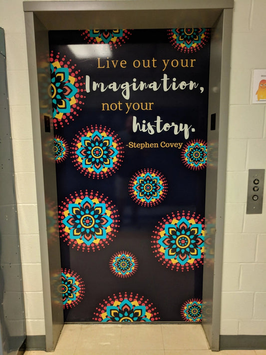 Elevator Door Wraps - Elevate Your Space with Creative Designs - North State Signs & Printing