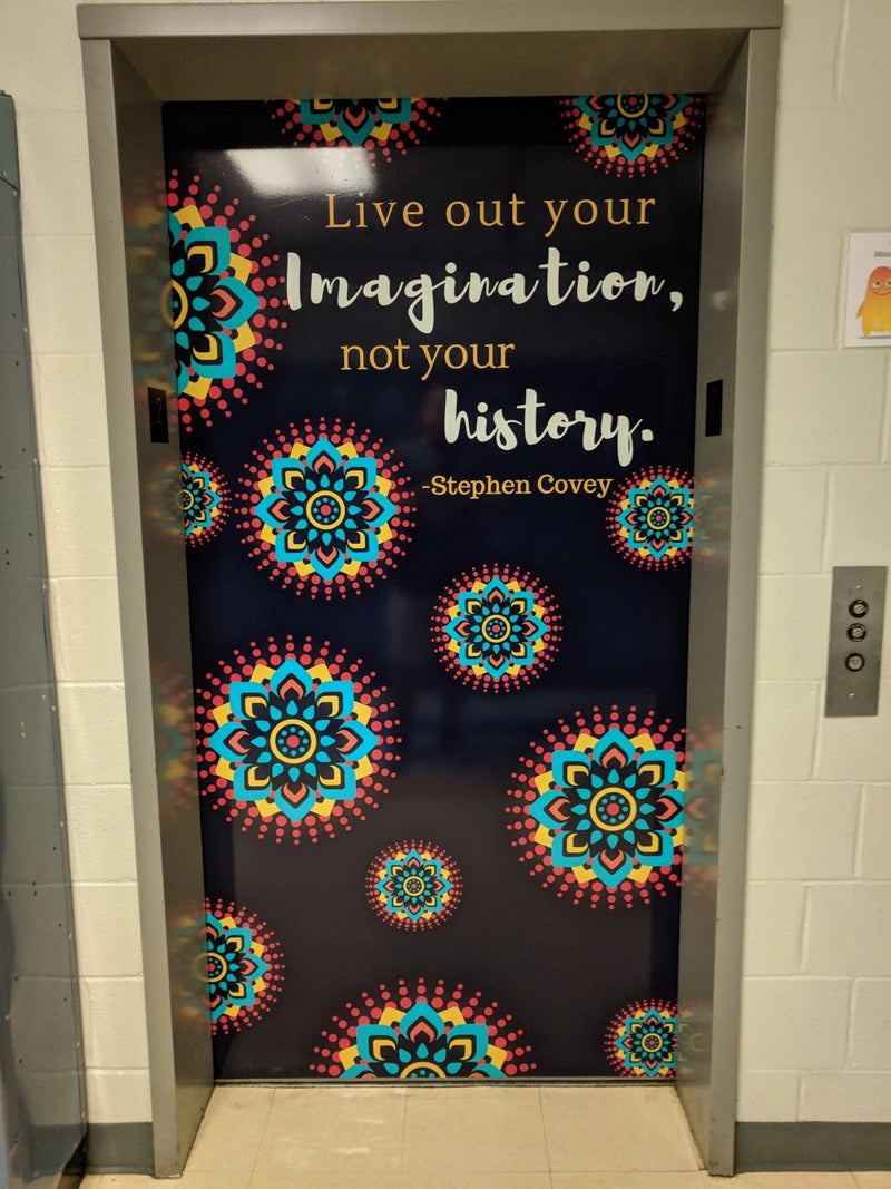 Elevator Door Wraps - Elevate Your Space with Creative Designs - North State Signs & Printing