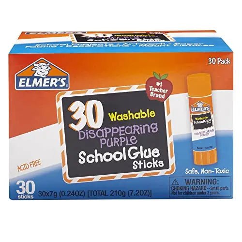 Elmer's Disappearing Purple School Glue Sticks, Washable, 7 Grams, 30 Count - North State Signs & Printing