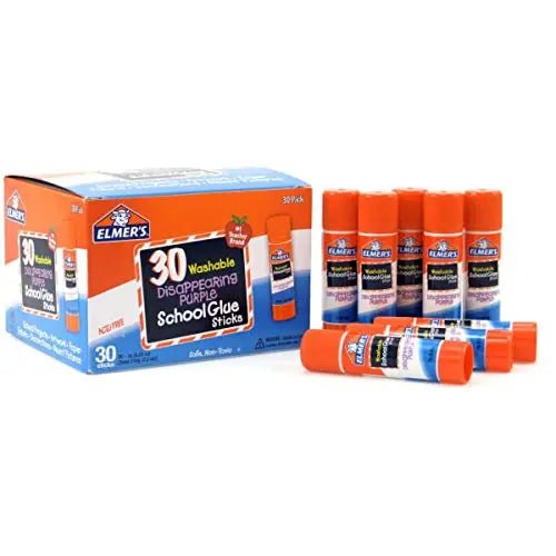 Elmer's Disappearing Purple School Glue Sticks, Washable, 7 Grams, 30 Count - North State Signs & Printing