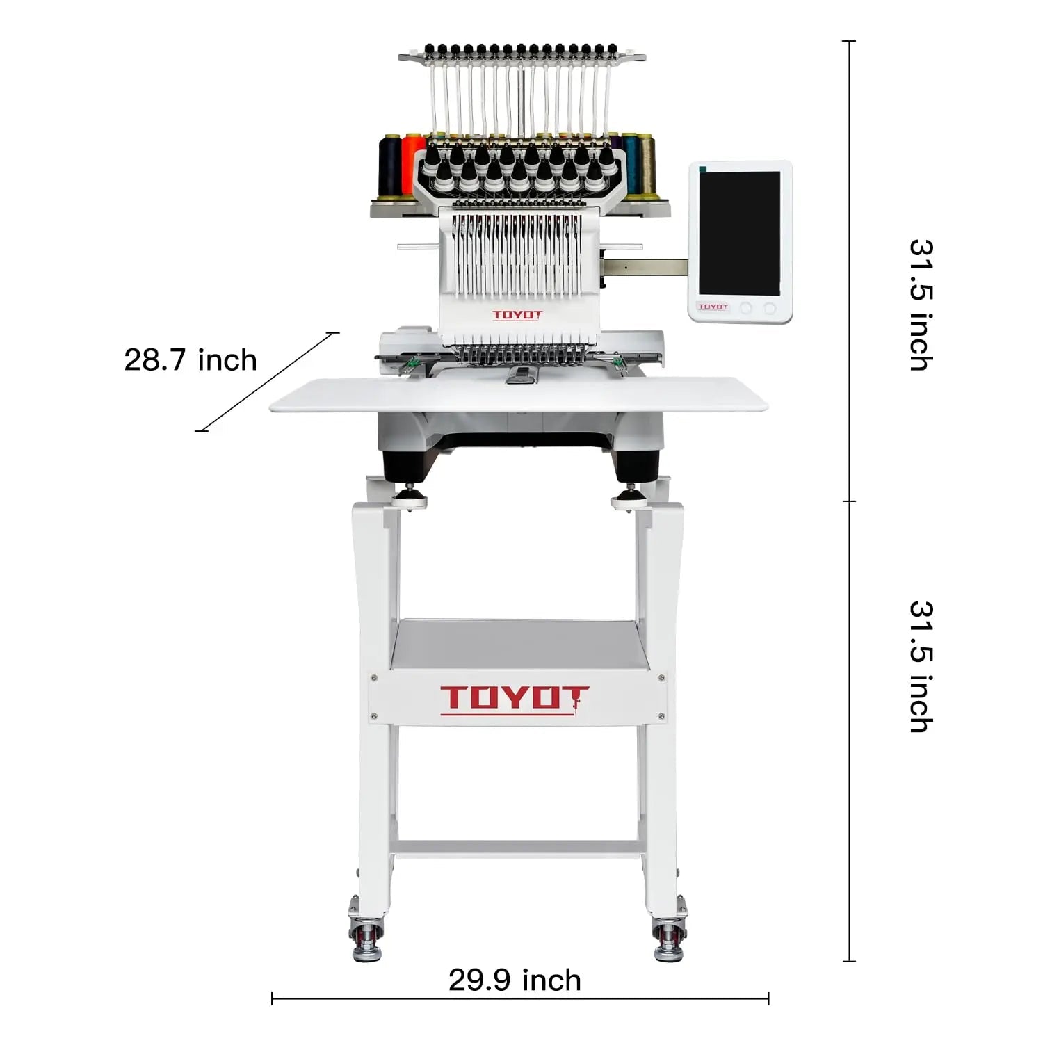 Embroidery Machine TOYOT with 15 Needles, 14.2'' x 7.9'' Large Embroidery Area - North State Signs & Printing
