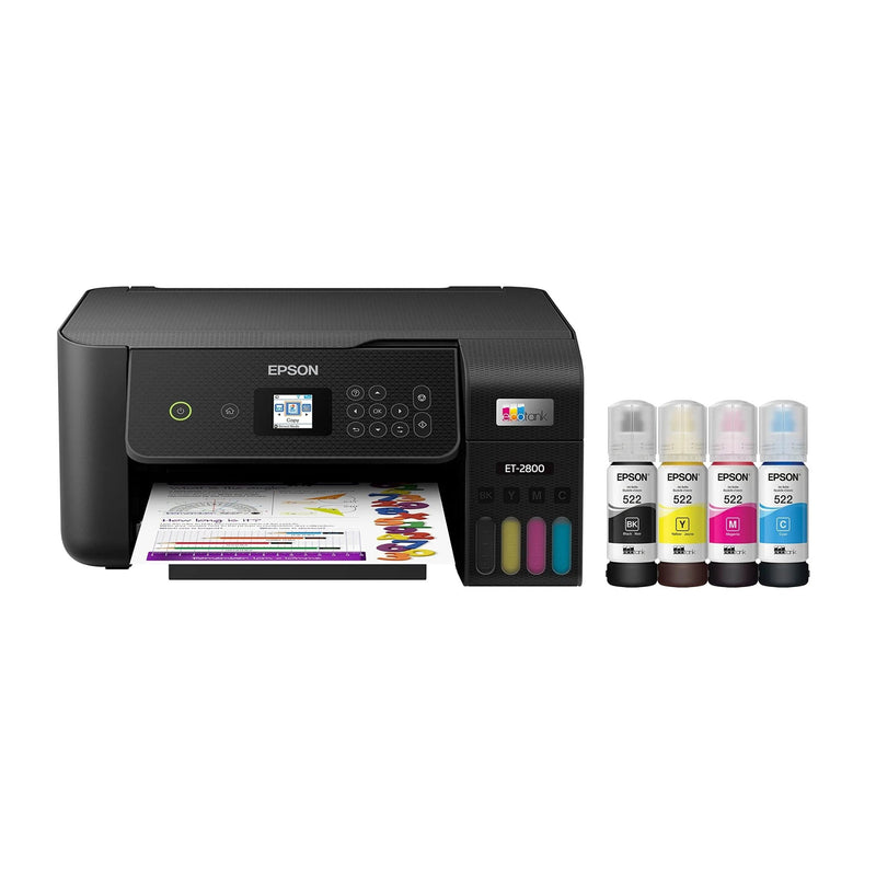 Epson EcoTank ET - 2800 Wireless Color All - in - One Cartridge - Free Supertank Printer with Scan and Copy â€“ The Ideal Basic Home Printer - Black, Medium - North State Signs & Printing