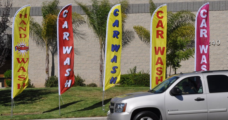 Espresso Cafe Advertising Feather Banner Swooper Flag Sign with Flag Pole Kit and Ground Stake - Feather Flags