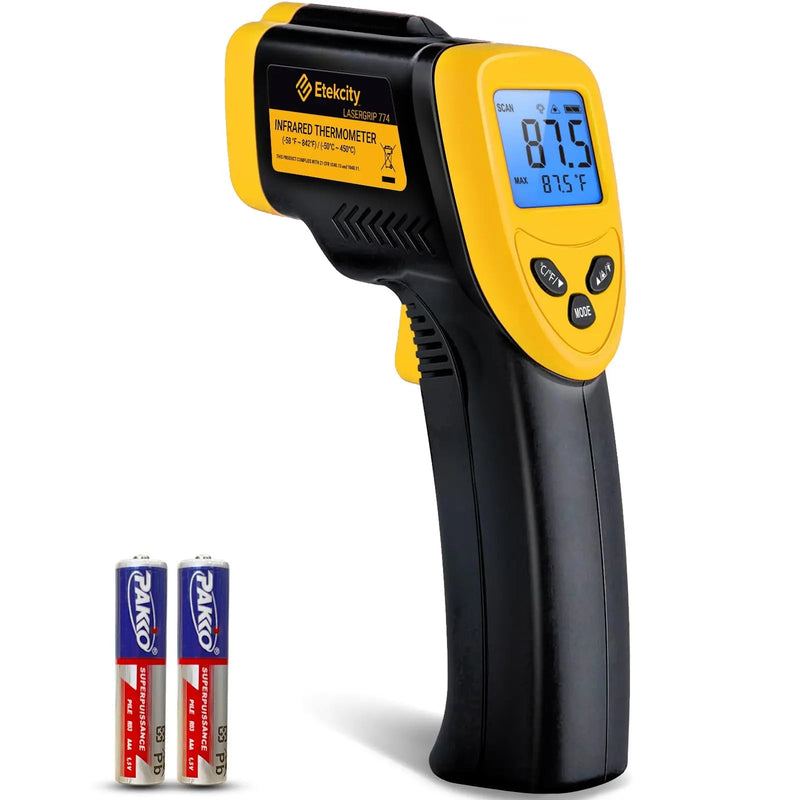 Etekcity Infrared Thermometer Laser Temperature Gun 774, Meat Food Candy Oven Thermometer for Griddle Accessories, Heat Gun for Cooking Refrigerator Tools, Yellow, - 58°F to 842°F - North State Signs & Printing