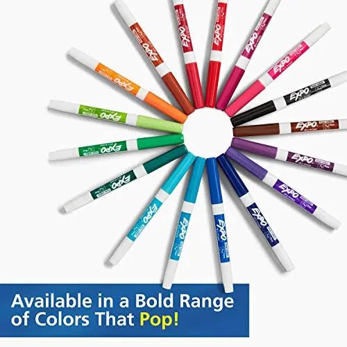 EXPO Low Odor Dry Erase Markers, Fine Tip, Black, 12 Count - North State Signs & Printing