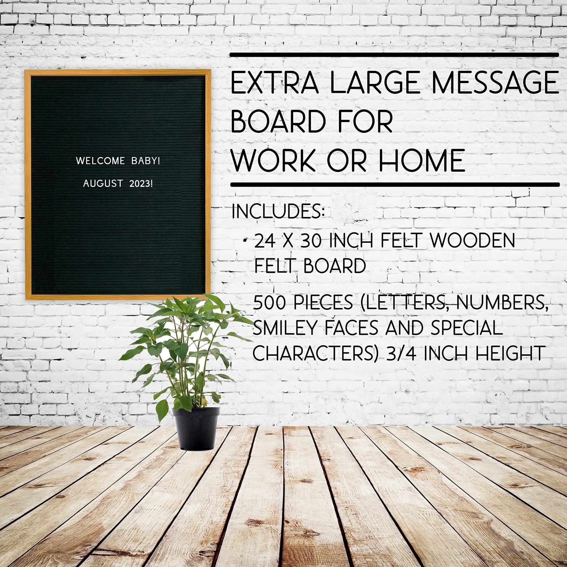 Extra Large MENU BOARD Letter Board 24x30 by Majestick Goods | Black Felt Giant Letter Board | Oak Frame Letterboard Menu for Restaurant w/Changeable Letters and Numbers Salon Price List Board (BN 2) - North State Signs & Printing