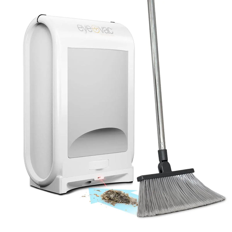 EyeVac Pro Touchless Vacuum, Automatic Dustpan - Ultra Fast & Powerful - Great for Sweeping Salon Pet Hair Food Dirt Kitchen, Corded Canister Vacuum, Bagless, Automatic Sensors, 1400 Watt (White) - North State Signs & Printing